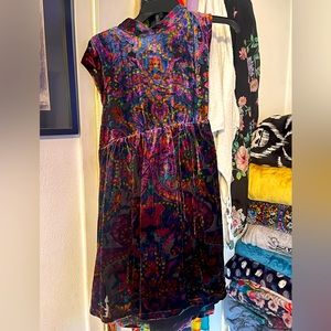 All the Time Velvet Mini Dress very colorful